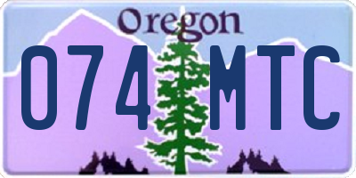 OR license plate 074MTC