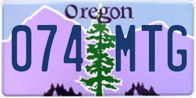 OR license plate 074MTG