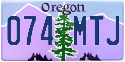 OR license plate 074MTJ