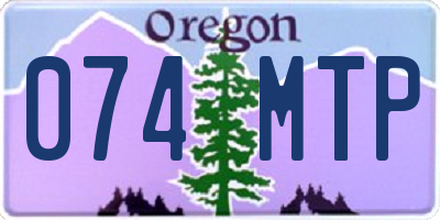 OR license plate 074MTP