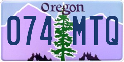 OR license plate 074MTQ