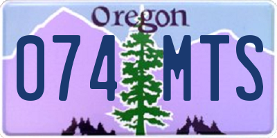 OR license plate 074MTS