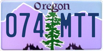 OR license plate 074MTT