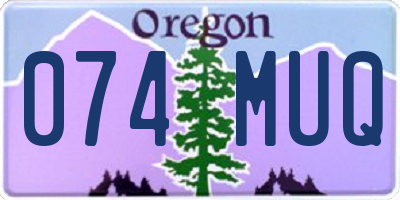 OR license plate 074MUQ