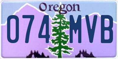 OR license plate 074MVB