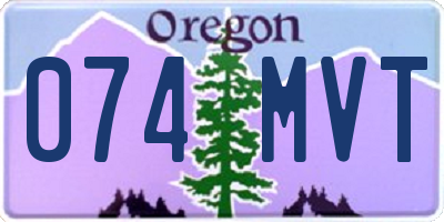 OR license plate 074MVT