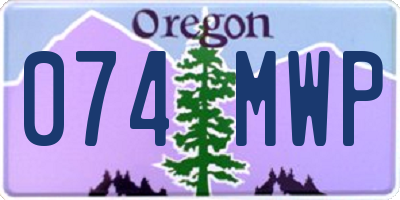OR license plate 074MWP