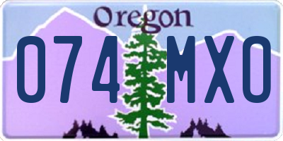OR license plate 074MXO