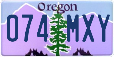 OR license plate 074MXY