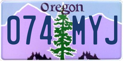 OR license plate 074MYJ