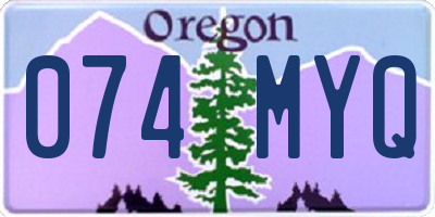 OR license plate 074MYQ