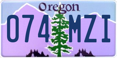 OR license plate 074MZI