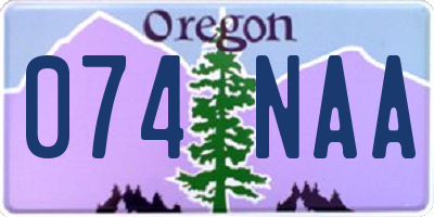 OR license plate 074NAA
