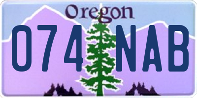 OR license plate 074NAB