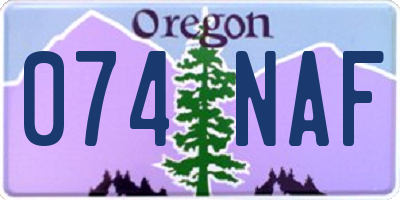 OR license plate 074NAF