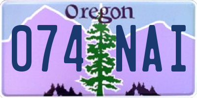 OR license plate 074NAI