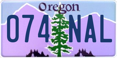 OR license plate 074NAL