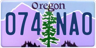 OR license plate 074NAO