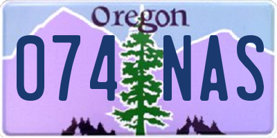 OR license plate 074NAS