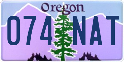 OR license plate 074NAT