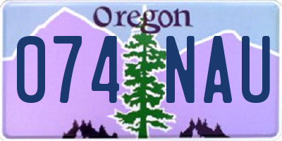 OR license plate 074NAU