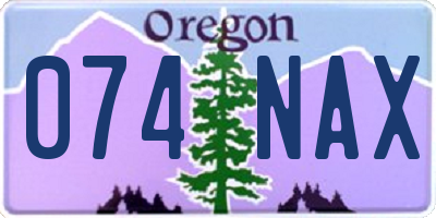 OR license plate 074NAX