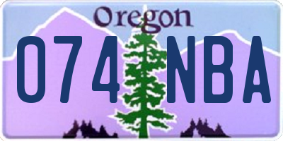 OR license plate 074NBA