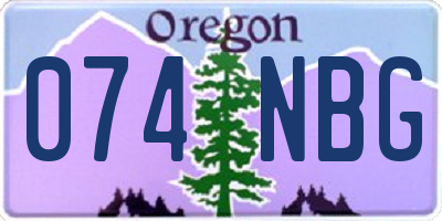 OR license plate 074NBG