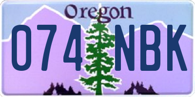 OR license plate 074NBK