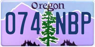 OR license plate 074NBP