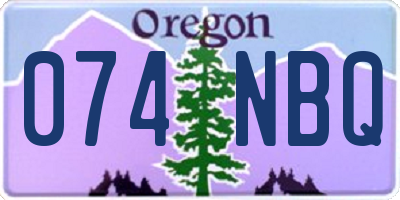 OR license plate 074NBQ