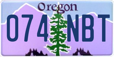OR license plate 074NBT