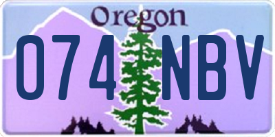 OR license plate 074NBV