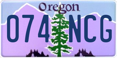 OR license plate 074NCG