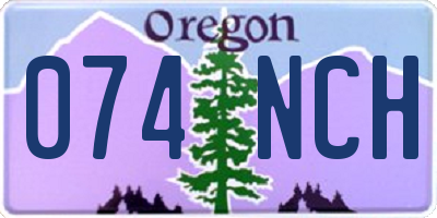 OR license plate 074NCH