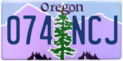 OR license plate 074NCJ