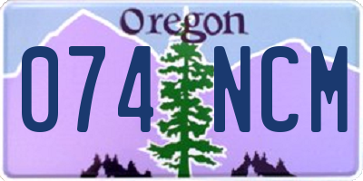 OR license plate 074NCM