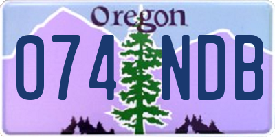 OR license plate 074NDB