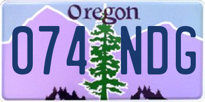 OR license plate 074NDG