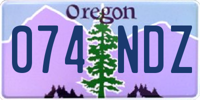 OR license plate 074NDZ