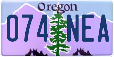 OR license plate 074NEA