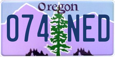 OR license plate 074NED