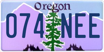 OR license plate 074NEE