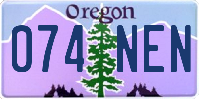 OR license plate 074NEN