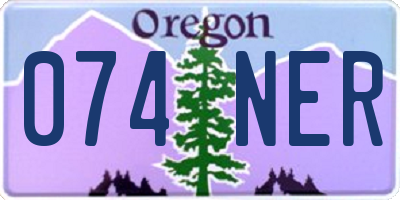OR license plate 074NER