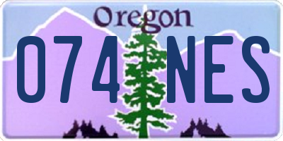 OR license plate 074NES