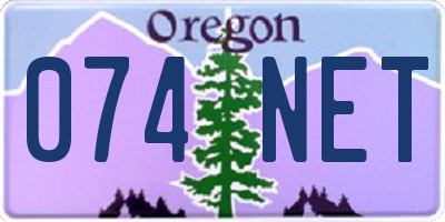 OR license plate 074NET