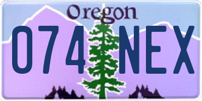 OR license plate 074NEX
