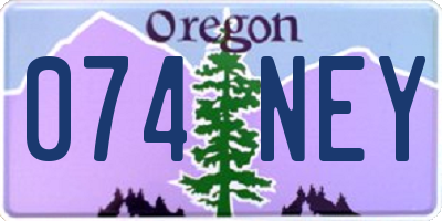 OR license plate 074NEY