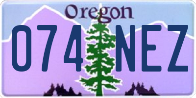 OR license plate 074NEZ